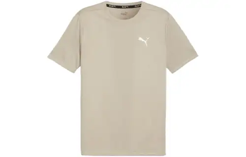 PUMA CLASSICS T Shirts Men's Sand Crew Neck Moderate