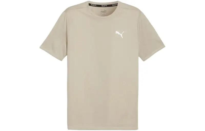 PUMA CLASSICS T Shirts Men's Sand Crew Neck Moderate