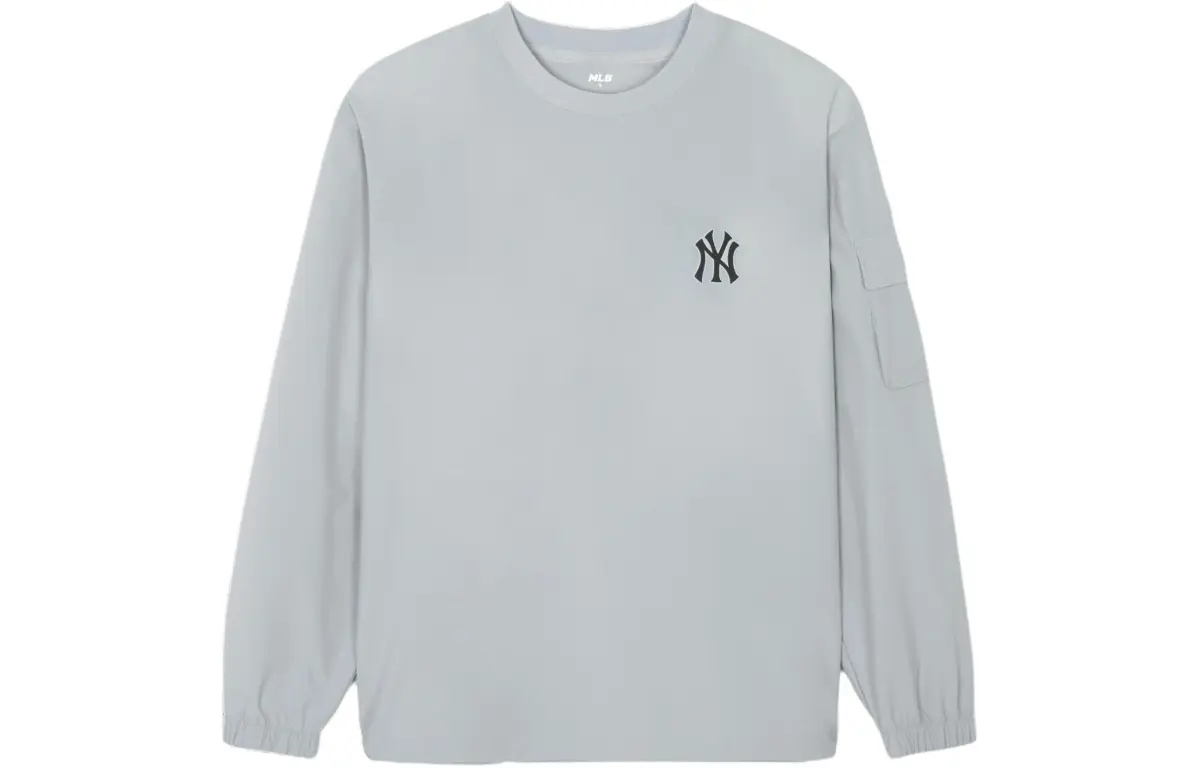 MLB New York Yankees T-Shirts Men's Gray Crew Neck Moderate Straight Fit
