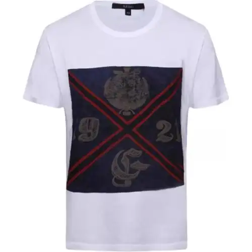 GUCCI T Shirts Men's White Crew Neck Moderate Straight Fit