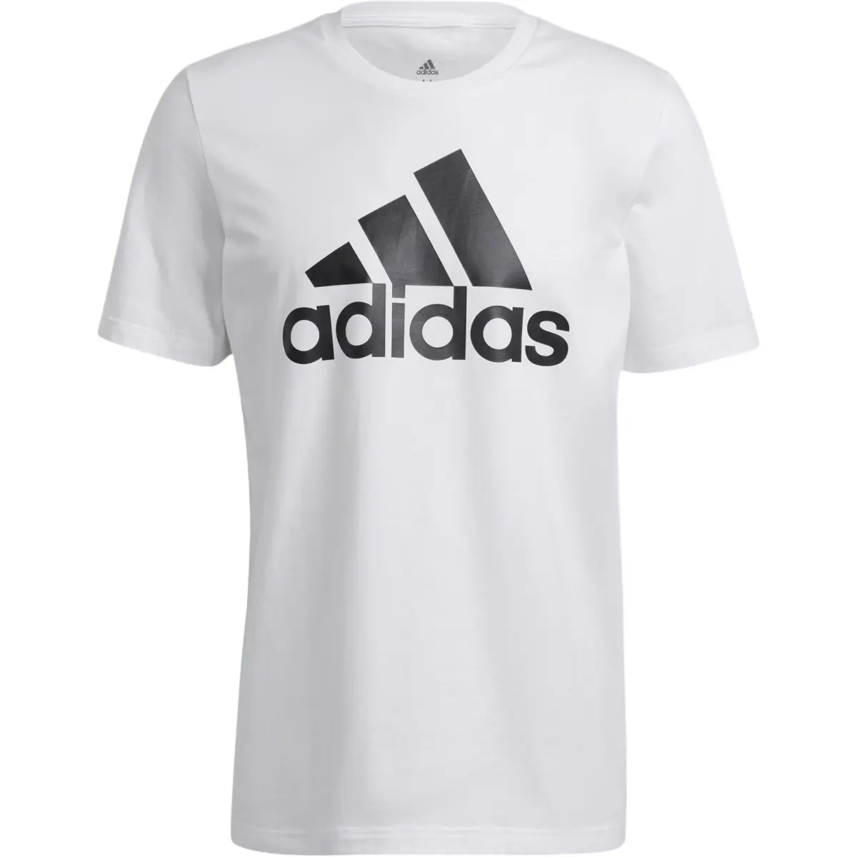 Adidas T-Shirts Men's White Crew Neck Moderate Straight Fit