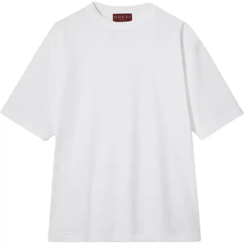 GUCCI T Shirts Men's White Crew Neck Moderate Straight Fit