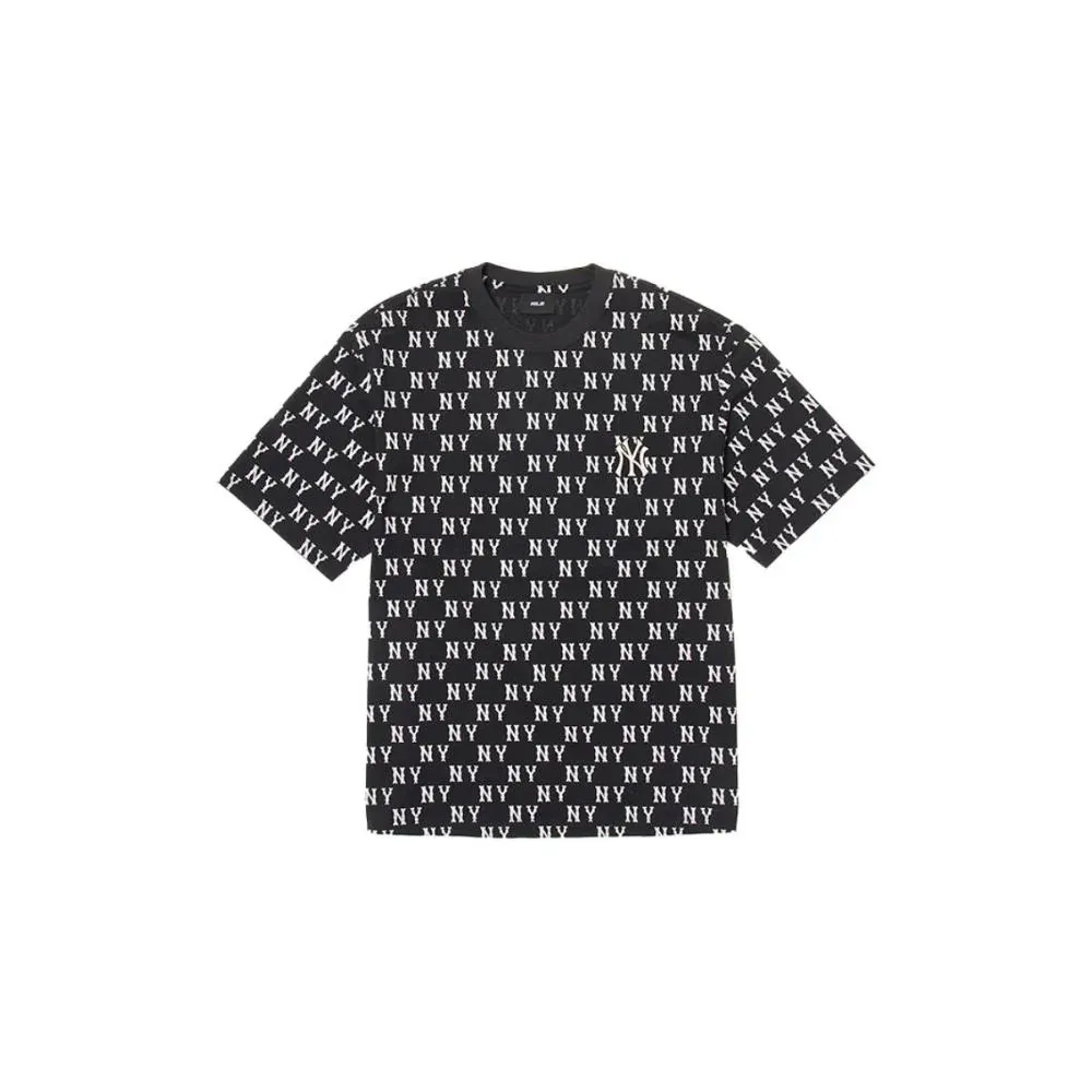 MLB Monogram T Shirt Unisex Black