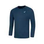 ASICS T Shirts Men's Dark Blue Crew Neck Moderate
