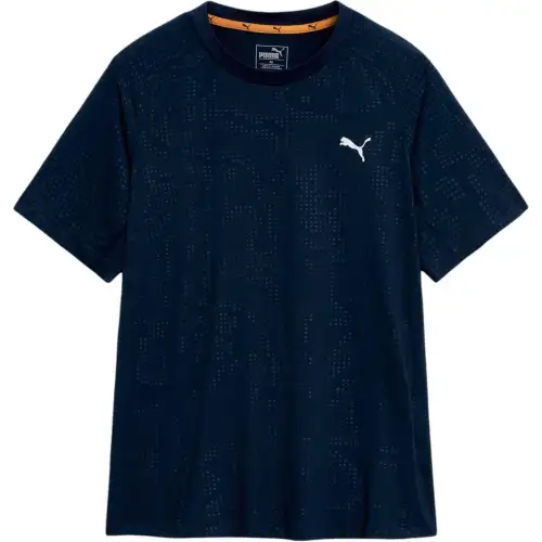 PUMA T Shirts Men's Marine Blue Crew Neck Moderate Straight Fit