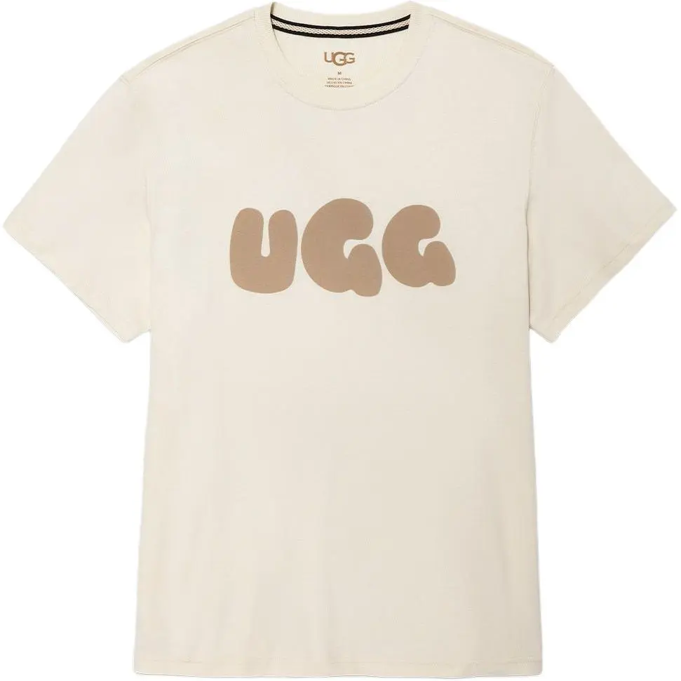 UGG T-Shirts Men's Ivory Crew Neck Moderate
