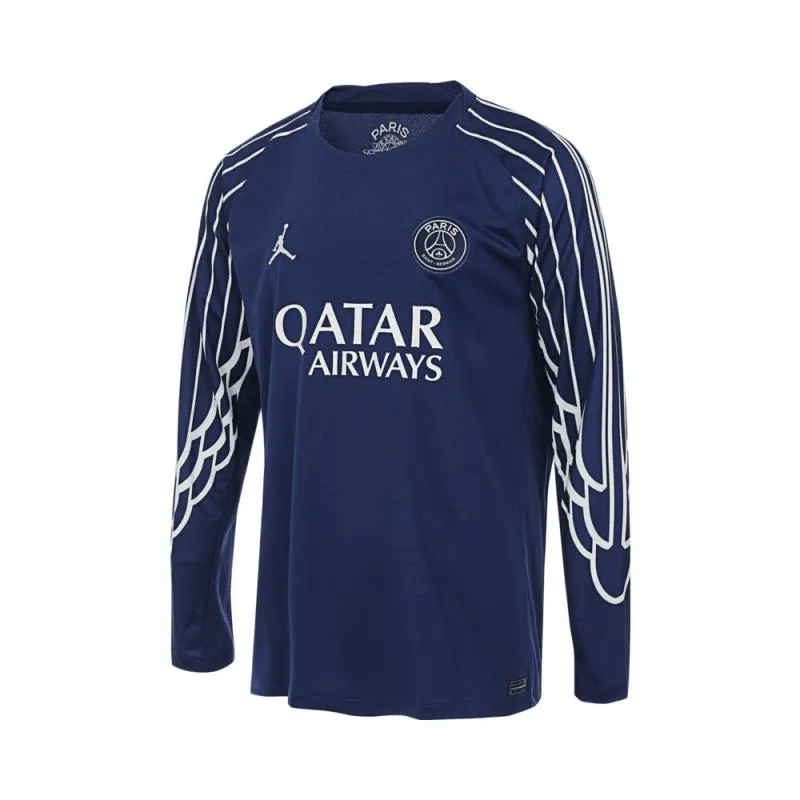 JORDAN Paris Saint Germain 2024/25 Stadium Fourth Men's JORDAN Dri FIT Soccer Replica Long Sleeve Jersey