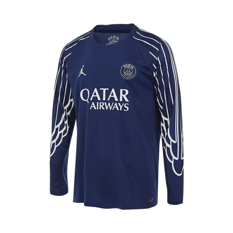 JORDAN Paris Saint Germain 2024/25 Stadium Fourth Men's JORDAN Dri FIT Soccer Replica Long Sleeve Jersey