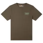 Timberland T Shirts Men's Green Crew Neck Moderate Straight Fit