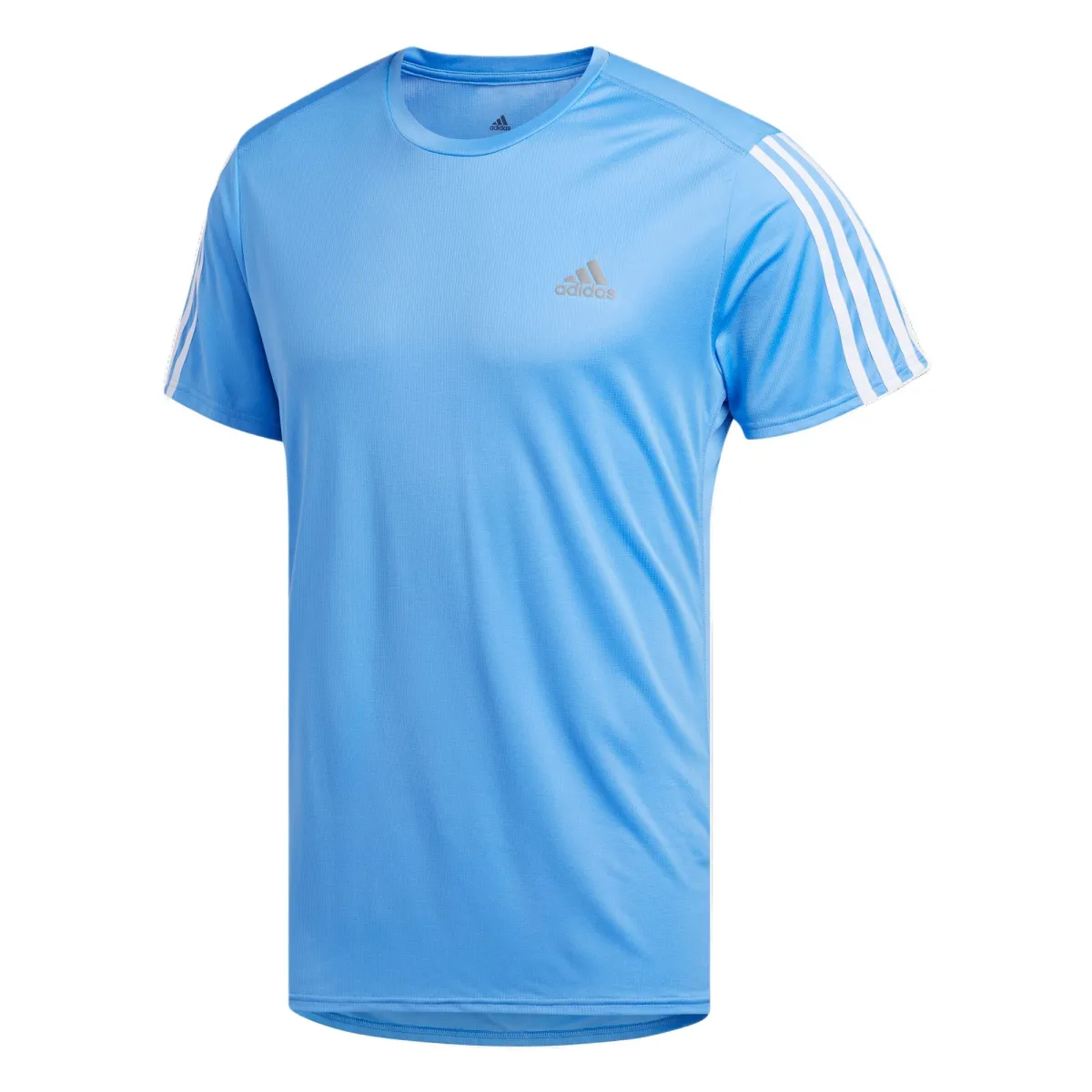 Adidas T-Shirts Men's Blue Crew Neck Moderate Straight Fit