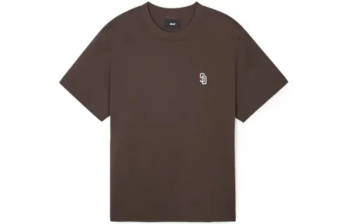 MLB T Shirts Unisex Brown Crew Neck Moderate