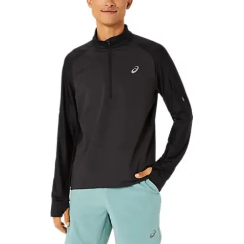 ASICS T Shirts Men's Black Stand Collar Moderate