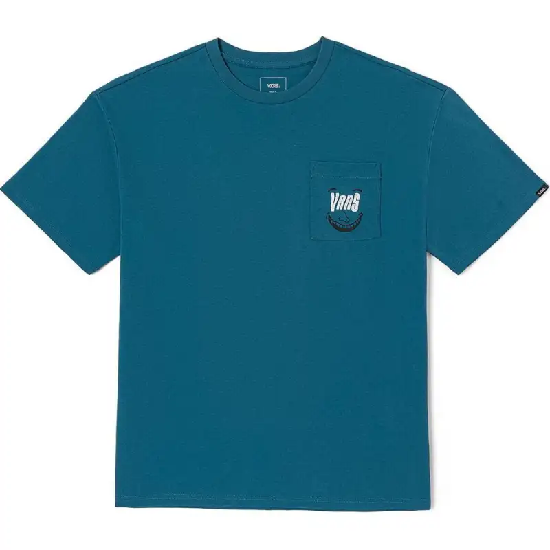 Vans T Shirts Unisex Blue Crew Neck Moderate