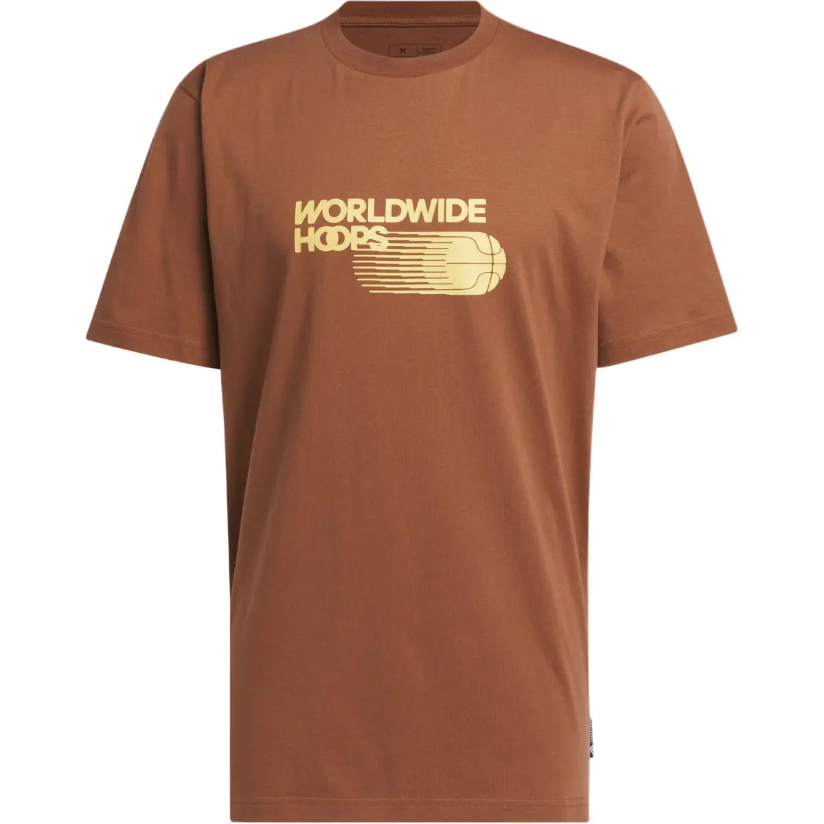 Adidas T-Shirts Men's Brown Crew Neck Moderate Straight Fit