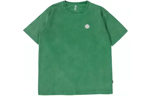 Converse T Shirts Unisex Green Crew Neck Moderate Straight Fit