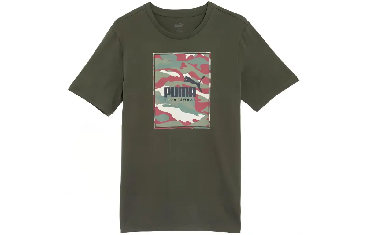 PUMA BOX LOGO T-Shirts Men's Jasper Crew Neck Moderate Straight Fit
