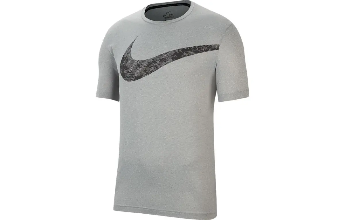 Nike T-Shirts Men's Gray Crew Neck Moderate