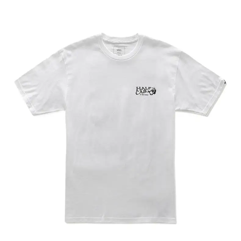 Vans T Shirts Men's White Crew Neck Moderate Straight Fit