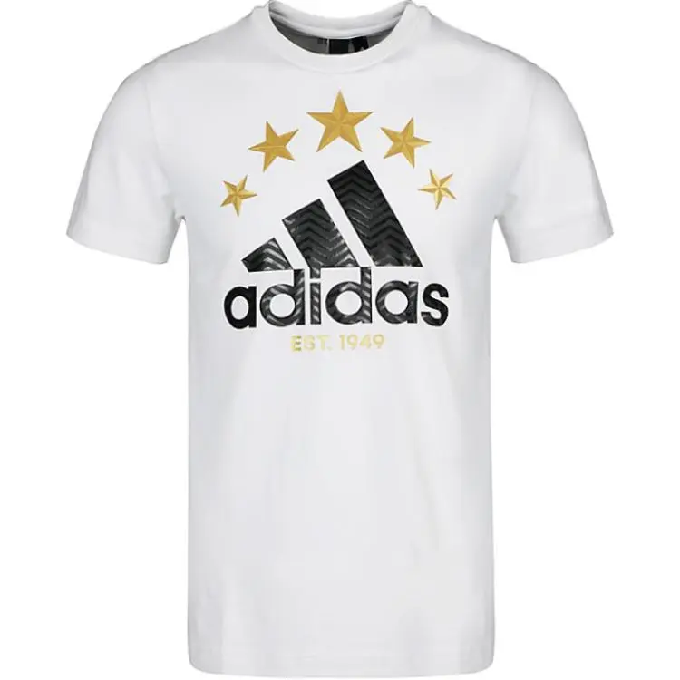 Adidas T-Shirts Men's White Crew Neck Moderate