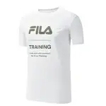 FILA T Shirts Men's White Crew Neck Moderate Straight Fit