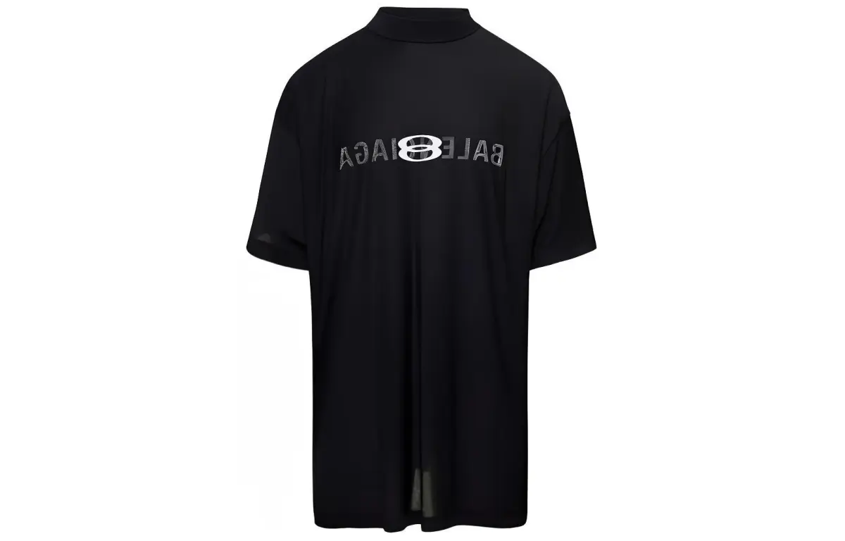 Balenciaga T Shirt Loose Fit Men's Black