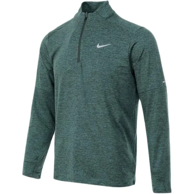 Nike Dri Fit Element Running T Shirt Men's Vintage Green/Coastal Green/Mixed Color/Reflection Silver