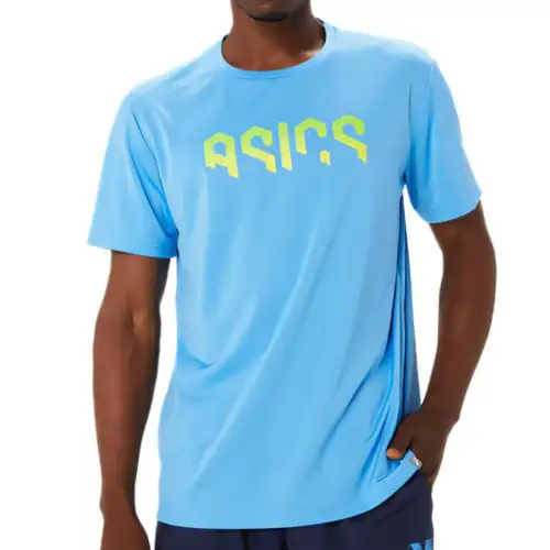 Asics HEX GRAPHIC DRY T Shirt Men's Water Scene