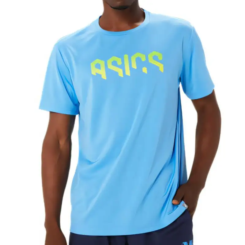 Asics HEX GRAPHIC DRY T Shirt Men's Water Scene
