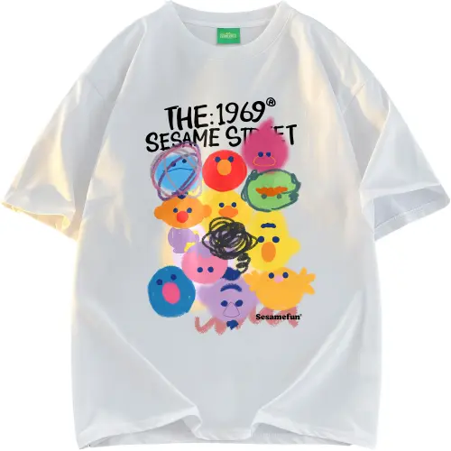 SESAME STREET T Shirts Unisex Crew Neck Moderate Straight Fit