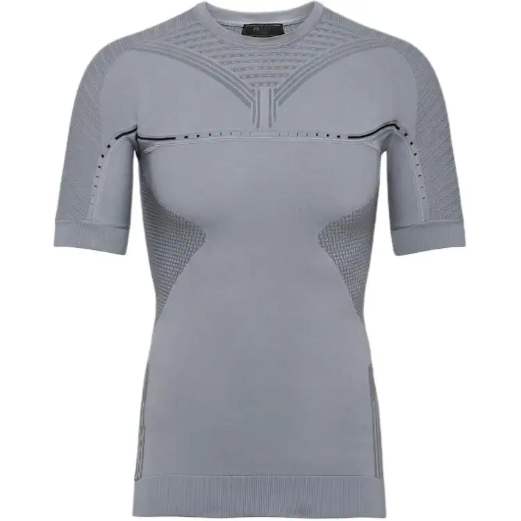 PRADA T Shirts Men's Black Crew Neck Moderate Straight Fit