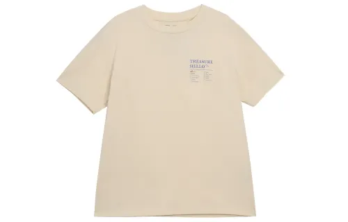 UNIQLO TREASURE T Shirts Unisex 40 Cream Crew Neck Moderate