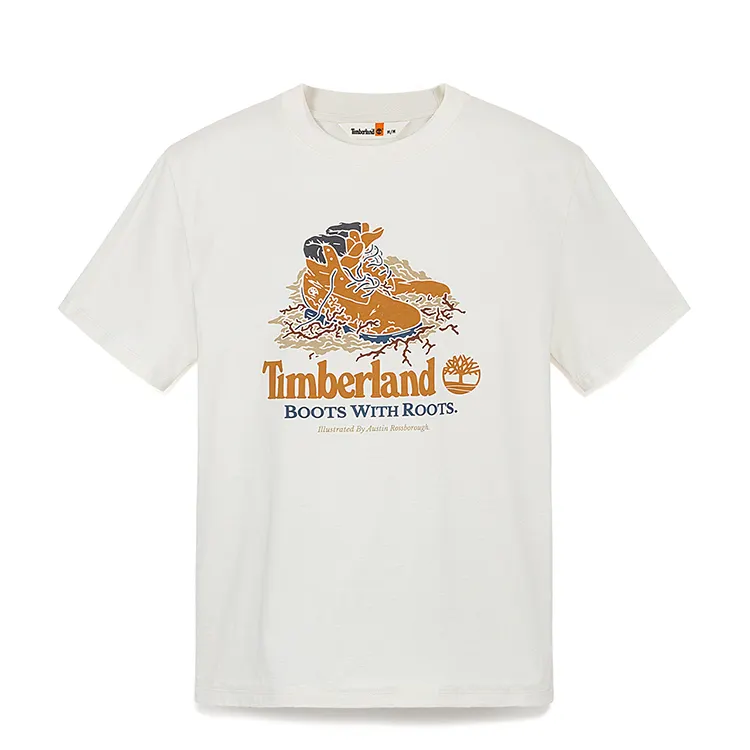 Timberland T Shirt Men's Vintage White