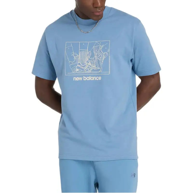 New Balance FW24 Athletics Relaxed Science T Shirt Men's Blue
