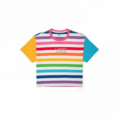 Vans TEE SS T Shirt Unisex White Yellow/Blue