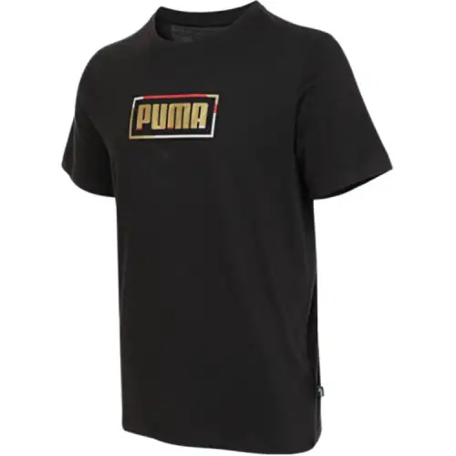 PUMA Puma, fashionable quick dry black short sleeve T-shirt