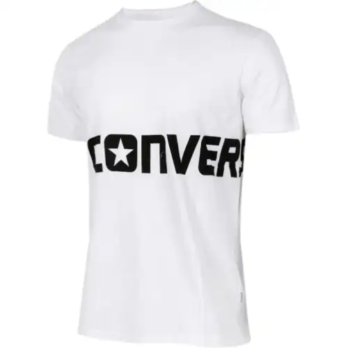 Converse T Shirts Men's White Crew Neck Moderate