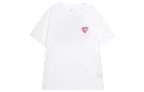 UNIQLO TREASURE T Shirts Unisex White Crew Neck Moderate Straight Fit