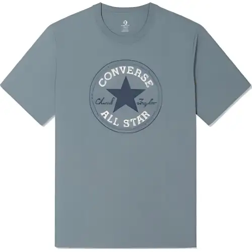 Converse T Shirts Unisex Gray Crew Neck Moderate Straight Fit