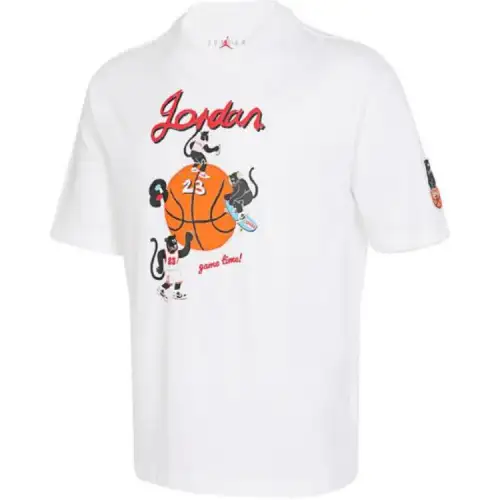 Jordan T Shirts Men's White Crew Neck Moderate