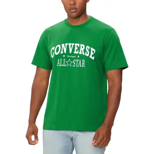 Converse T Shirts Men's Green Crew Neck
