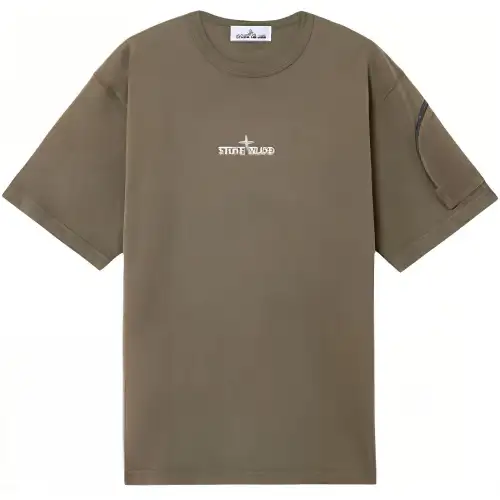 STONE ISLAND Logo Printed Crewneck T Shirt
