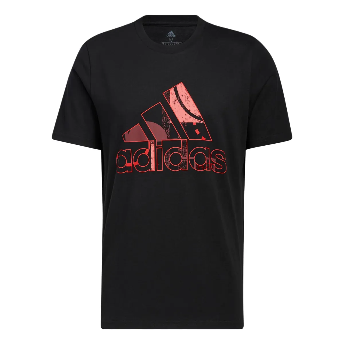 Adidas T-Shirts Men's Black Crew Neck Moderate Straight Fit