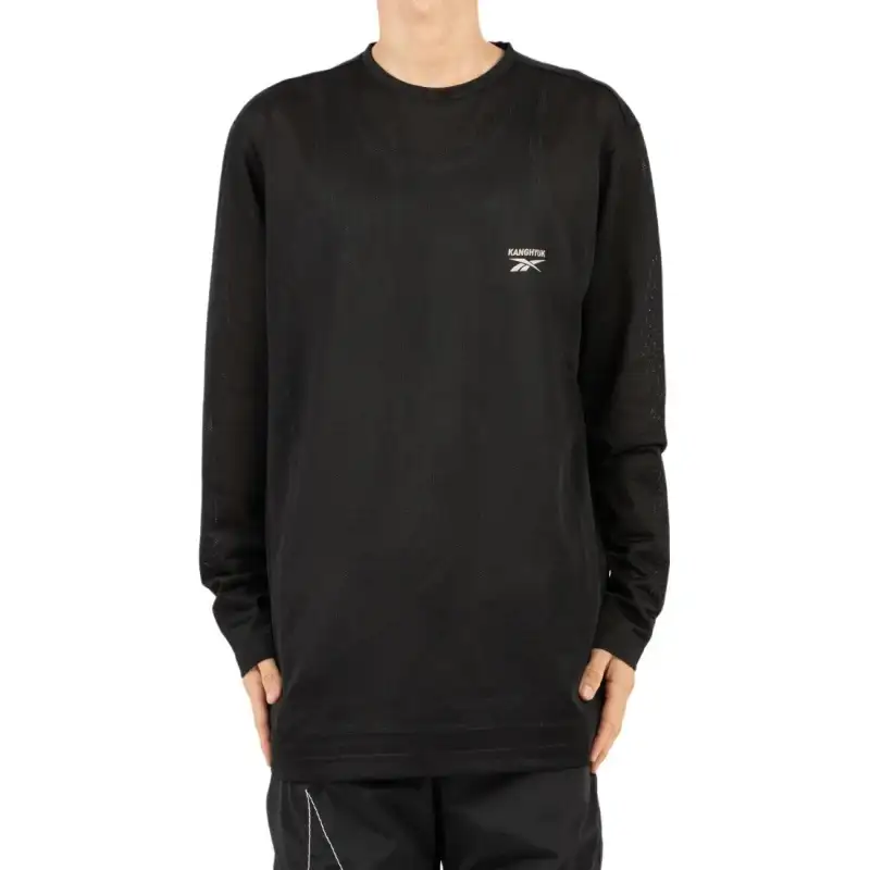 Reebok x Kanghyuk FW24 STITCHED LOGO LS T Shirt Men's Dark Gray