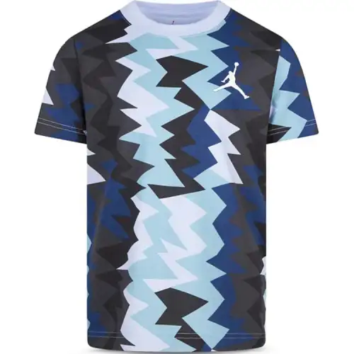 Jordan T Shirts Men's Blue Crew Neck Moderate Straight Fit