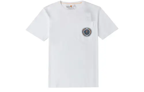 Timberland T Shirts Men's White Crew Neck Moderate Straight Fit