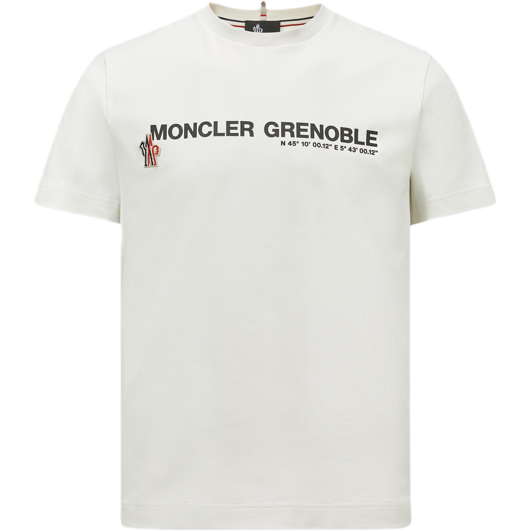 Мужская футболка Moncler Grenoble (слоновая кость)
