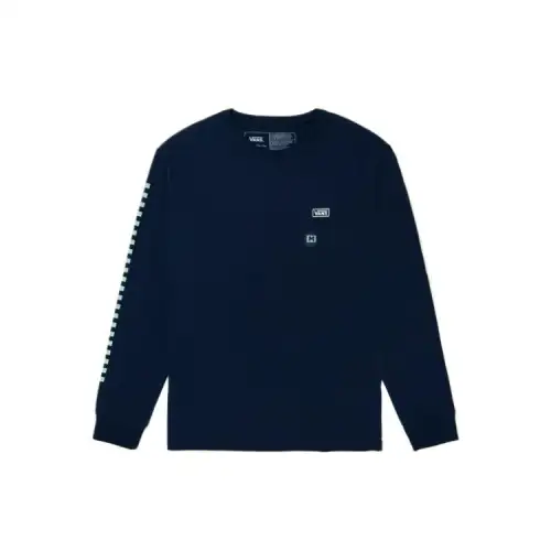 Vans TEE LSOFF THE WALL T Shirt Unisex Dark Blue