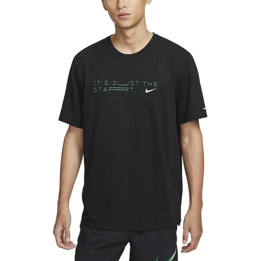 Nike RISE 365 DRI FIT T Shirt Men's Black