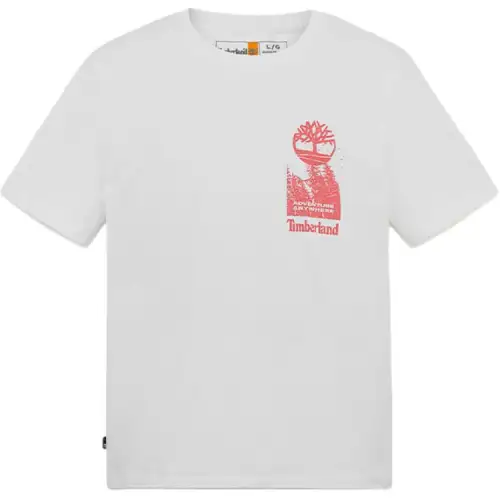 Timberland T Shirts Men's White Crew Neck Moderate Straight Fit