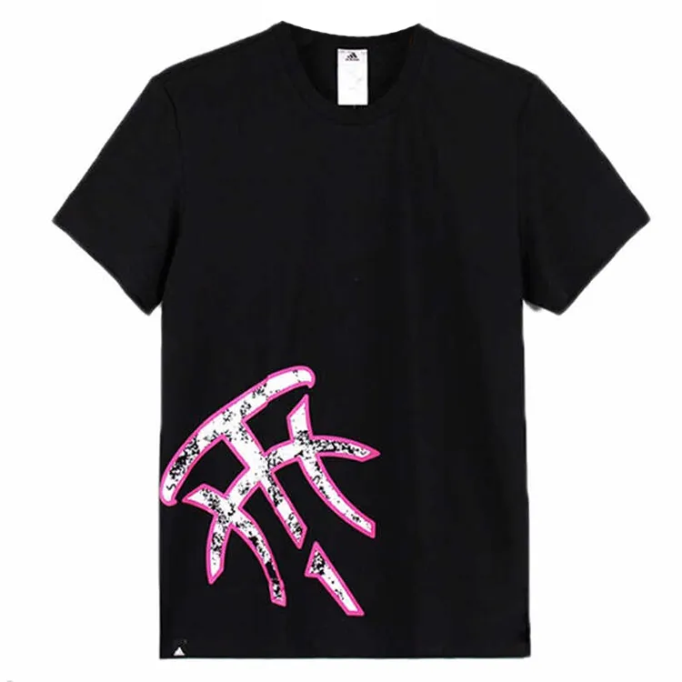 Adidas T-Shirts Men's Black Crew Neck Moderate